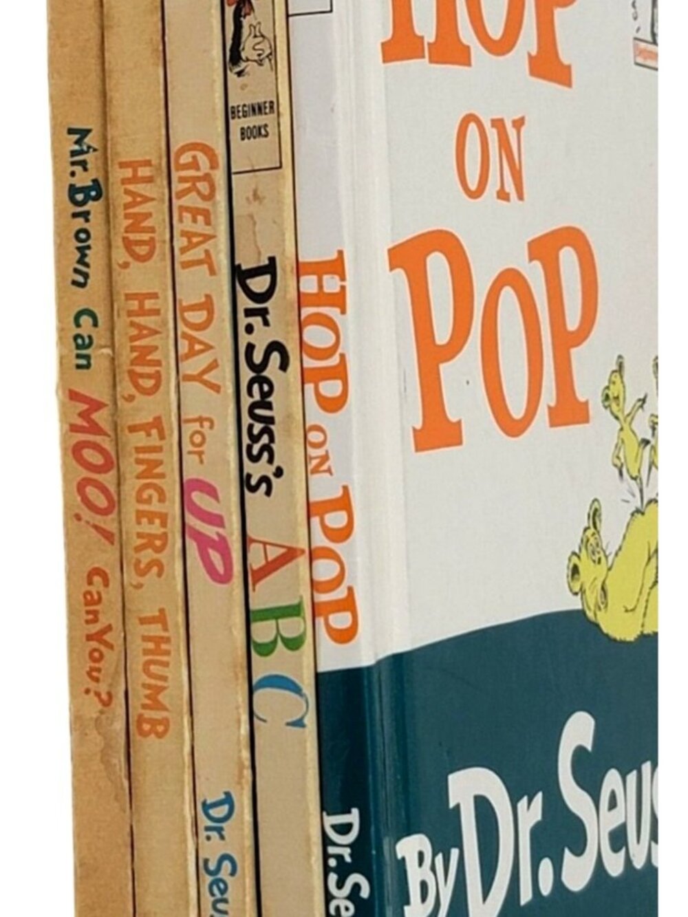 Dr. Seuss Book Lot ABC Hop On Pop Great Day For Up Mr. Brown Can Moo! Can You? B